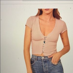 Mint condition reformation blush shirt xs